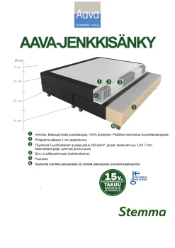 AAVA jenkkisänky paketti 160 x 200 cm