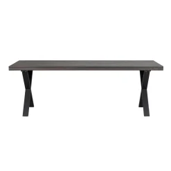BROOKLYN ruokapöytä 220 x 95 cm X-mallisilla metallijaloilla
