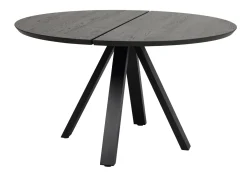 CARRADALE ruokapöytä pyöreä 130 cm V-mallisilla metallijaloilla - Stemma