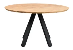 CARRADALE ruokapöytä pyöreä 130 cm V-mallisilla metallijaloilla - Stemma