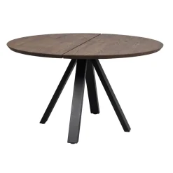 CARRADALE ruokapöytä pyöreä 130 cm V-mallisilla metallijaloilla - Stemma