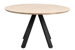 CARRADALE ruokapöytä pyöreä 130 cm V-mallisilla metallijaloilla - Stemma