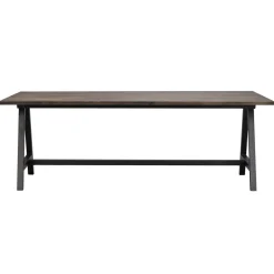 CARRADALE ruokapöytä 220 x 100 cm metallijaloilla - Stemma