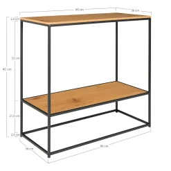 DOLCE VITA sivupöytä/konsolipöytä 80 cm