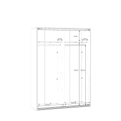 KIRA liukuovikaappi 150 cm