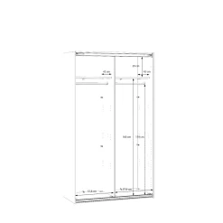 KIRA liukuovikaappi 120 cm