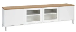 KIVI tv-taso 192 cm 2 ovea ja 2 lasiovea keskellä