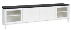 KIVI tv-taso 192 cm 2 ovea ja 2 lasiovea reunoilla