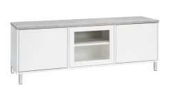 KIVI tv-taso 144 cm 2 ovea ja lasiovi