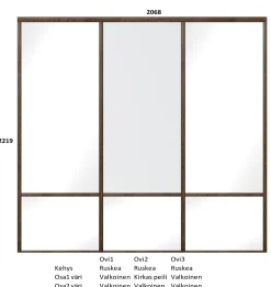 LAKEUS DESIGN liukuovikaappi mittatilauksena 210 x 60 x 230 cm