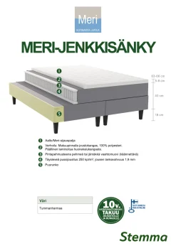 MERI jenkkisänky paketti 160 x 200 cm sijauspatja 80 mm