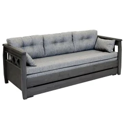 REIMARI 3 hengen puusohva + Kolmi-patjasarja Hygge-kankaalla